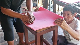 A Complete D.I.Y Tutorial : Leather Bar Stools