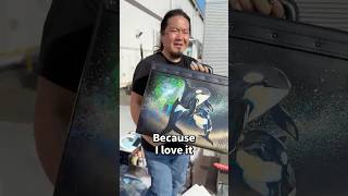 I asked him to spray paint a bag and the result was... #スプレーアート  #スプレーアートエデン
