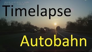 preview picture of video 'Against the foggy Sun, Timelapse Autobahn'