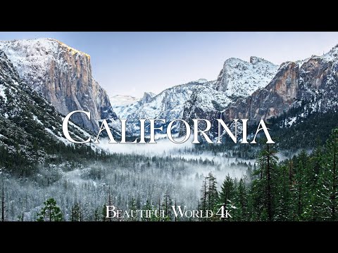 California 4K Winter Relaxation Film - Peaceful Piano Music - Wonderful Winter