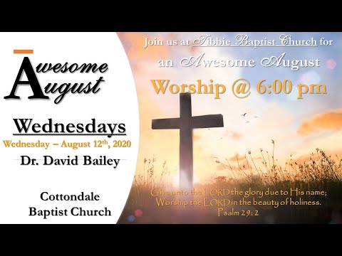 Awesome August Wednesday Dr  David Bailey