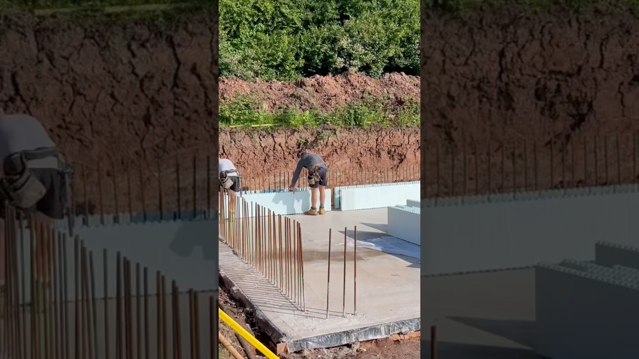 How to start ICF walls with rebar starter bars #icf #lego #buildwithstrength #nudura