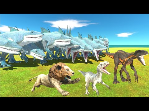 Escape from dangerous whales - Animal Revolt Battle Simulator