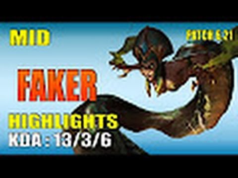 SKT Faker Cassiopeia vs Viktor -  Mid NA SoloQ -  Highlights 2016