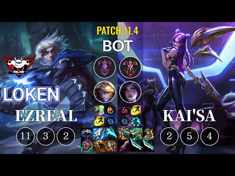 JDG LokeN Ezreal vs Kai'Sa Bot - KR Patch 11.4