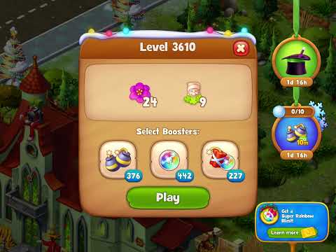 Gardenscapes Level 3610 With No Boosters - Christmas Ball