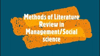 Methods of Literature Review in Management and Social Science