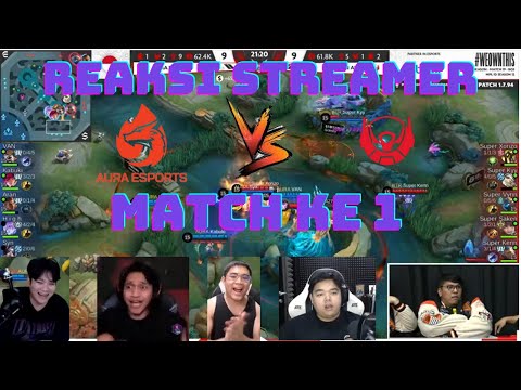 DEBUT AURA ARAN DI MPL | REAKSI STREAMER MATCH AURA FIRE VS BTR | MPL ID SEASON 12