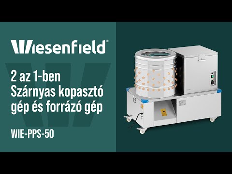 Videó - 2 az 1-ben Szárnyas kopasztó gép és forrázó gép - dob 50 cm - 2–3 tyúk percenként