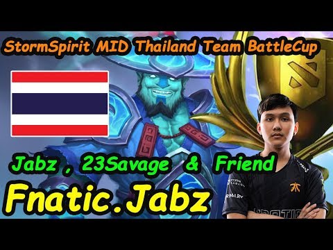 Fnatic Jabz - [Storm Spirit] MID Feat 23savage  ThailandTeam BattleCup  Dota2 7.21d Pro gameplay