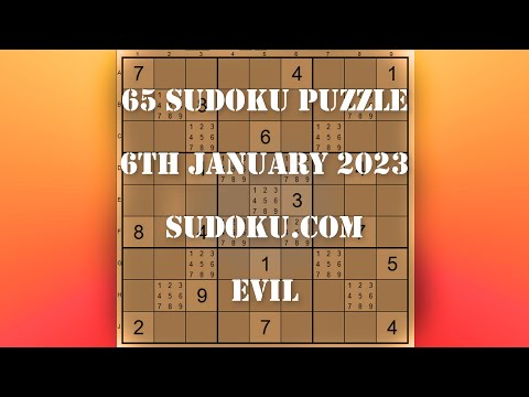 65 Sudoku Puzzle SudokuDotcom   Evil Modified