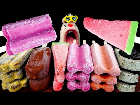 ASMR MUKBANG :) MAGNUM, WATERMELON, CHOCOLATE, COOKIES, GRAPE ICE CREAM EATING SHOW