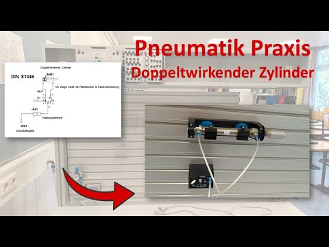 Grundlagen Pneumatik | Doppeltwirkender Zylinder| Steckwand Praxis ohne Kommentar
