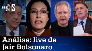 Comentaristas analisam a live de Jair Bolsonaro de 22 de julho