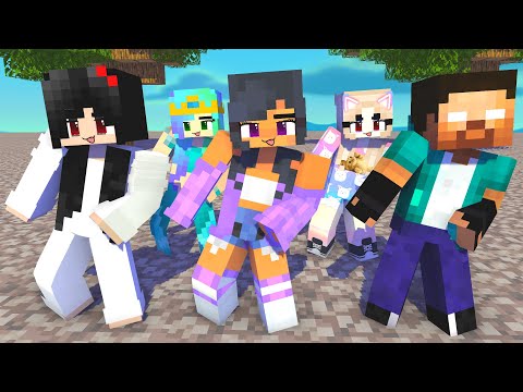 SIMPLE DIMPLE APHMAU AND HEROBRINE MEET NEW FRIENDS MERMAID & CAT GIRL - MINECRAFT ANIMATION