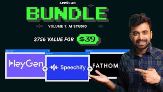 ⚡️ 39$ Gives Heygen+Speechify+Fathom ⚡️ Appsumo Ai Studio Bundle 🌮