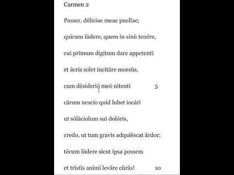 Catullus 2 recitation
