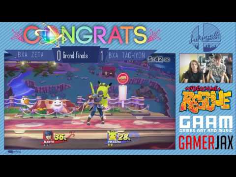 Jax Smash Weekly 2/2 - BxA Zeta(Bayonetta/Marth) Vs BxA Tachyon(Pikachu) - Wii U Grand Finals