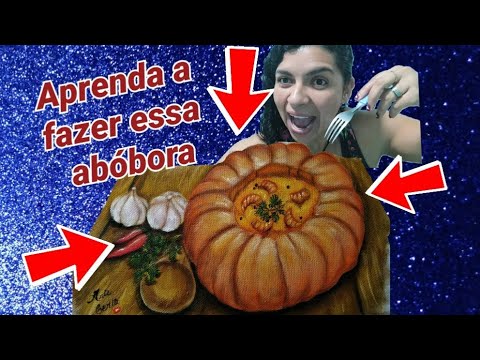 🎃Como pintar abóbora ( pintura em tecido)