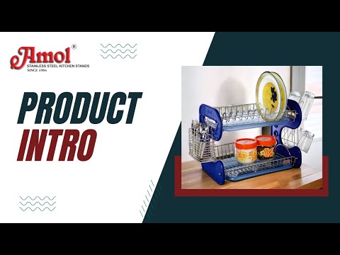 Amol Stainless Steel Dish Rack Stand, Size: 14 X 18 X 11