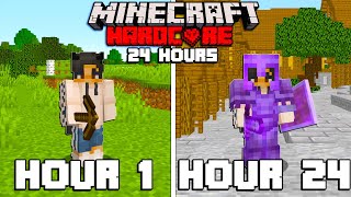 I Played Hardcore Minecraft for 24 Hours STRAIGHT...