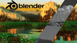 Creat Realistic Environments 🗻      (Photo To 3d)  🌄 Using Blender.