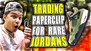 TRADING A PAPERCLIP FOR RARE JORDANS AT NIKE OUTLET!