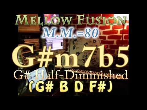 G#m7b5 Half-Dim (G# B D F#) Mellow Fusion - M.M.=80 - One Chord Vamp