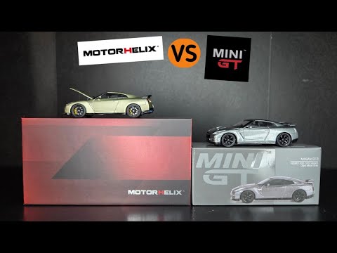 Feature Image thumbnail for the video blog Motorhelix vs Mini GT - Nissan GTR R35 Nismo T-Spec & CRS Version - COMPARISON by  booster_diecast