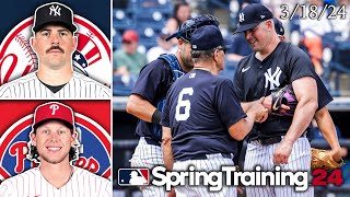 New York Yankees vs Philadelphia Phillies | Spring Training Highlights | 3/18/24