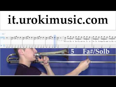 Lezioni di Trombone J. Balvin, Willy William - Mi Gente Tutorial Spartito Parte#2 um-i276