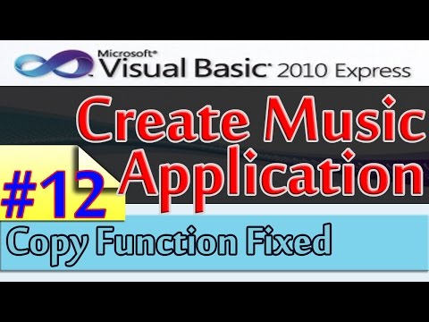 Create Music Application, 12, Copy Function Fixed, Database and Visual Basic 2010
