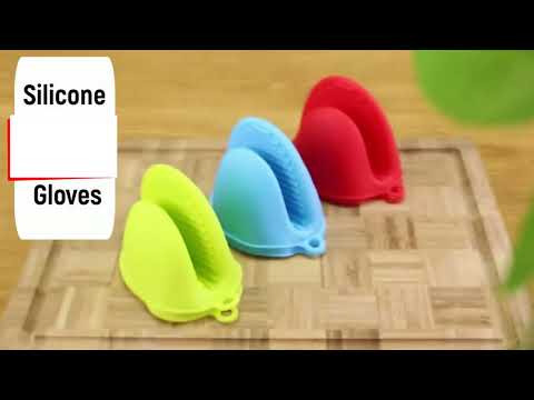 Multicolor Potholders Silicone Oven Heat Resistant Oven Gloves Cooking  Gloves, 141g