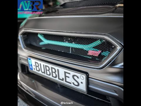Hyper Teal WRX STI Front Brace NBR Motorsport