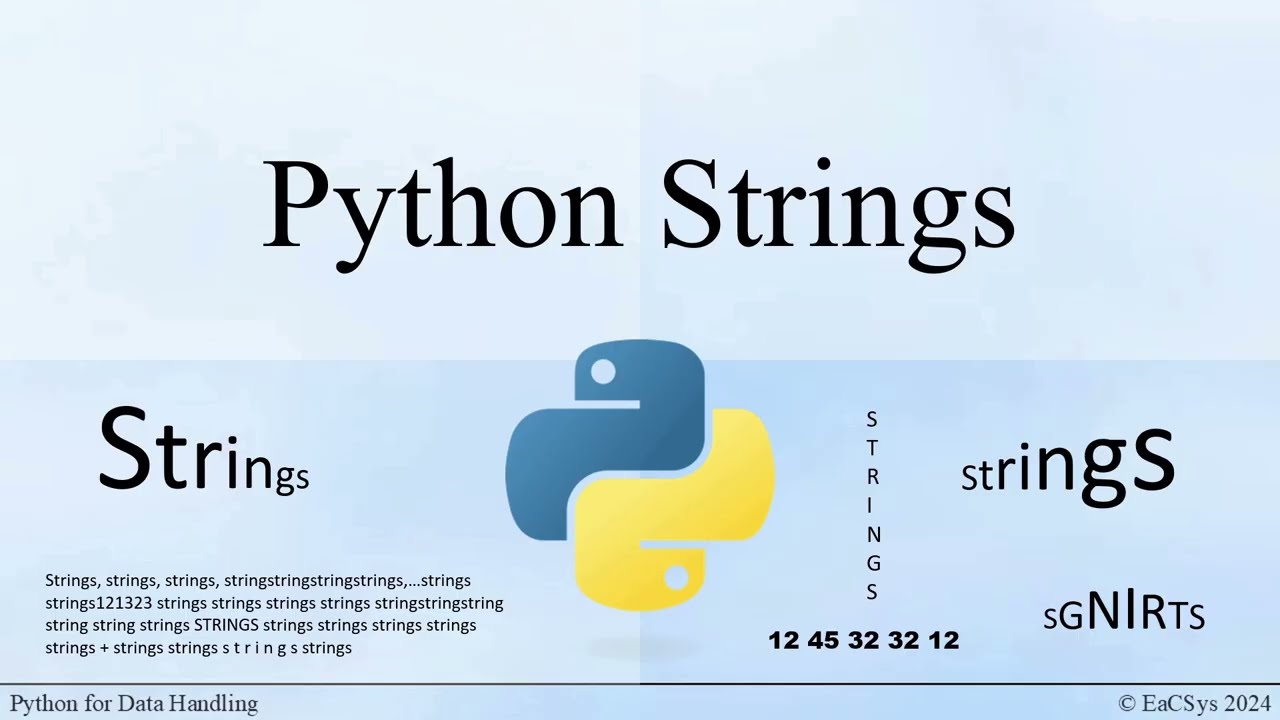 Python Strings and Methods