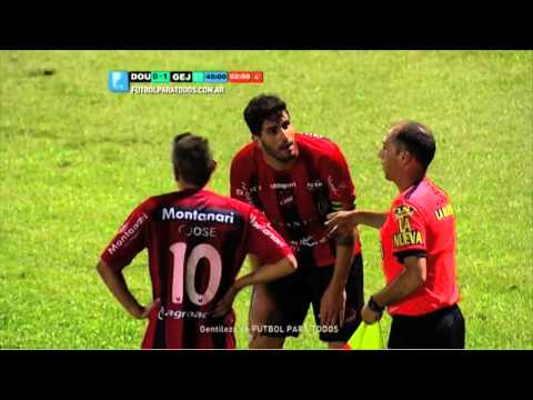 Final caliente en Pergamino.Douglas-Gimnasia J.Fecha 17.Primera B Nacional.Fútbol Para Todos