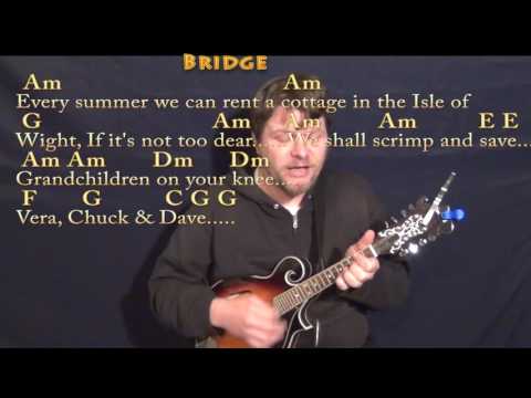 When I'm Sixty-Four (The Beatles) Mandolin Cover Lesson in C with Chords/Lyrics