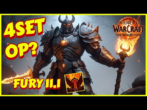 🔥 11.1 Fury PvP 4set too OP? - Insane damage: The War Within WoW 🔥