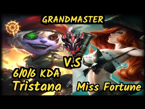 MADL Samux (TRISTANA) vs MISS FORTUNE - 6/0/6 KDA BOTTOM ADC GAMEPLAY - EUW Ranked GRANDMASTER
