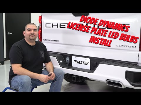 2019-2020 Silverado 1500 Diode Dynamics LED License Plate Bulbs - Phastek Install