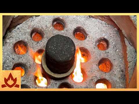 Primitive Technology: Grate furnace, wood fired smelting experiment