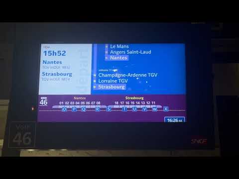 annonce SNCF • entrée du TGV pour Nantes et Strasbourg • Lille-Europe • öV Ansagen