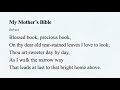 Hymn: My Mother’s Bible