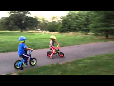 Rocco - learning how to ride his bike. Out takes!