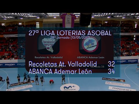 LIGA LOTERIAS ASOBAL J28 Recoletas At. Valladolid - ABANCA Ademar León 32 - 34