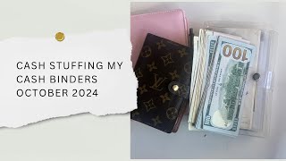 CASH STUFFING MY BILL BINDER & WALLET FOR OCTOBER 4, 2024