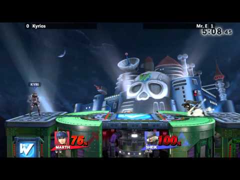SSB4 @ Paradise Lost - Mr. E (Marth) vs Kyrios (Sheik) [720p/60fps]