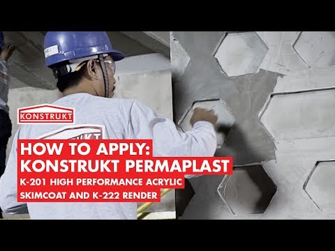 How to Apply: Konstrukt Permaplast K-201 High Performance Acrylic Skimcoat and K-222 Render