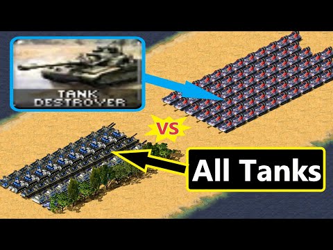All Tanks vs Tank Destroyer - Same Cost - Red Alert 2