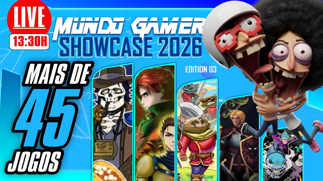 🎮🚨 AO VIVO-NESSA SEXTA  25-09 - 13:30H  - MAIS DE 45 JOGOS NO Mundo Gamer Showcase 2026  #mundogamer